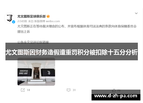 尤文图斯因财务造假遭重罚积分被扣除十五分分析 尤文图斯因财务造假遭重罚积分被扣除十五分分析